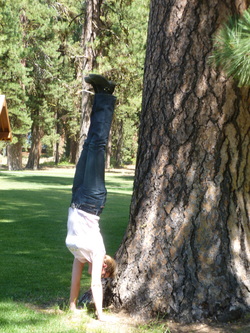 Handstand yoga pose McCall Idaho